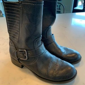 Dark gray boots